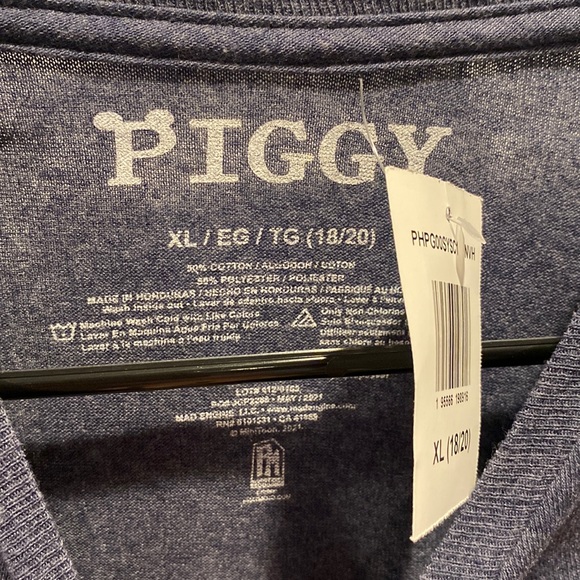 Roblox Piggy T-shirt Boy’s Extra Large Shirt Sleeve Graphic Tee Navy Blue - Picture 9 of 13